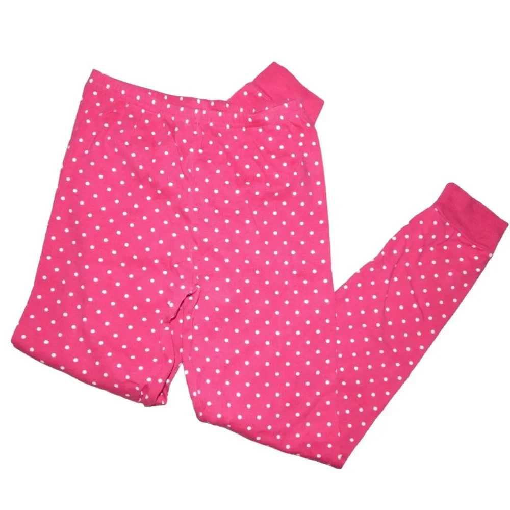 Gymboree girls size 12 hot pink polka dot sleepwear 100% cotton pajama pants